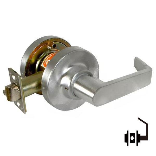 Marks Door Lock Leverset, Cylindrical, American Lever, 2-3/4" Backset, 9/16" Throw, ANSI F11, Satin MRK-195NB-26D